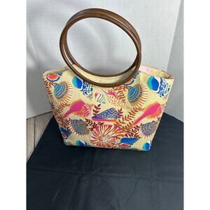 Capelli Straw Beach Theme Sea Shells Purse 2006